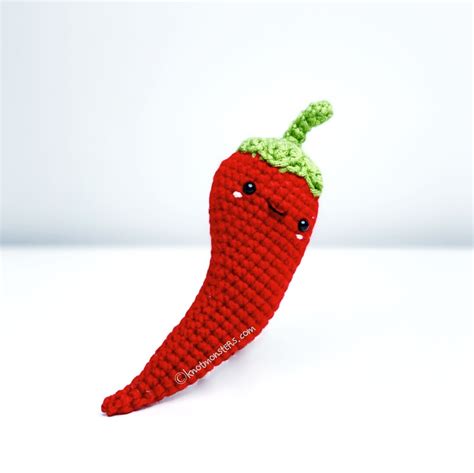 chili pepper crochet pattern|chili pepper amigurumi pattern.